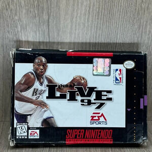 1996 NBA Live 97 Video Games Nintendo SNES w/ Box - Tested